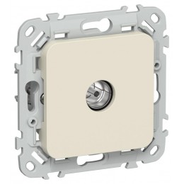 Розетка телевизионная оконечная СП FLITE РТВм-1-1-1-ФлСл тип M экранир. механизм сливочный IEK FI-A13-O-K86