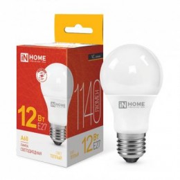 Лампа светодиодная LED-A60-VC 12Вт грушевидная 230В E27 3000К 1140лм IN HOME 4690612020235