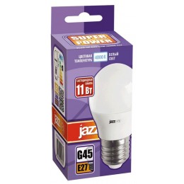 Лампа светодиодная PLED-SP 11Вт G45 4000К нейтр. бел. E27 230В/50Гц JazzWay 5019362