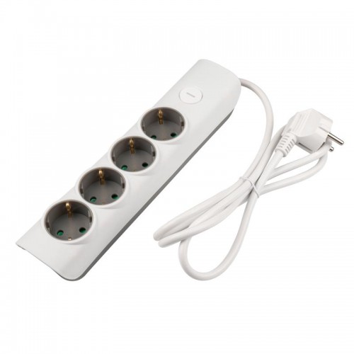 Удлинитель 4х5м с заземл. с выкл. бел. ET-04-500W (4х5.0) JAZZway 5051836