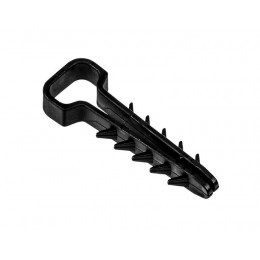 Дюбель-хомут PCD-F 06х12-45-100BL для плоского кабеля PA6.6 черн. (уп.100шт) JazzWay 5055001
