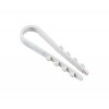 Дюбель-хомут PCD-R 11-18-55-100WH для круглого кабеля PA6.6 бел. (уп.100шт) JazzWay 5054806