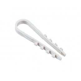 Дюбель-хомут PCD-R 11-18-55-100WH для круглого кабеля PA6.6 бел. (уп.100шт) JazzWay 5054806
