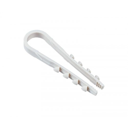 Дюбель-хомут PCD-R 19-25-65-100WH для круглого кабеля PA6.6 бел. (уп.100шт) JazzWay 5054820