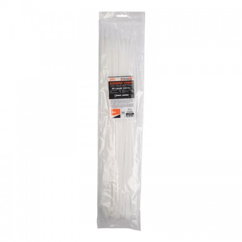 Хомут кабельный PCT 4.8х450-100WH 4.8х450 PA6.6 бел.(уп.100шт) JazzWay 5054127