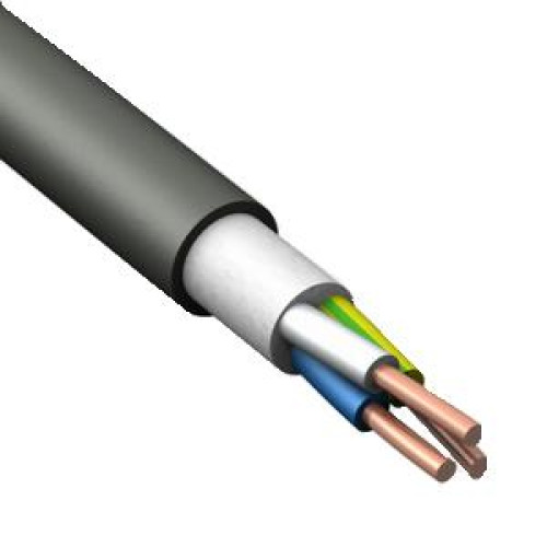 Кабель ВВГнг(А)-LS 3х2.5 (N PE) 0.66кВ (бухта 100м) (м) Конкорд 202