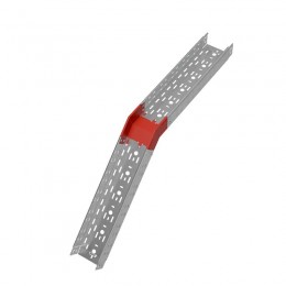 Угол для лотка вертикальный внешний 45град. 150х80 сталь 1мм 