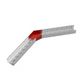 Угол для лотка горизонтальный 45град. 150х100 сталь 1мм 