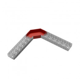 Угол для лотка горизонтальный 90град. 150х80 сталь 1мм 