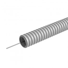 Труба гофрированная ПВХ легкая d25мм KM-FRTGPVC-25 с протяжкой самозатух. (уп.50м) КМ LO63884