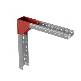 Угол для лотка вертикальный внешний с разворотом трассы на 180град. 200х50 сталь 1мм 