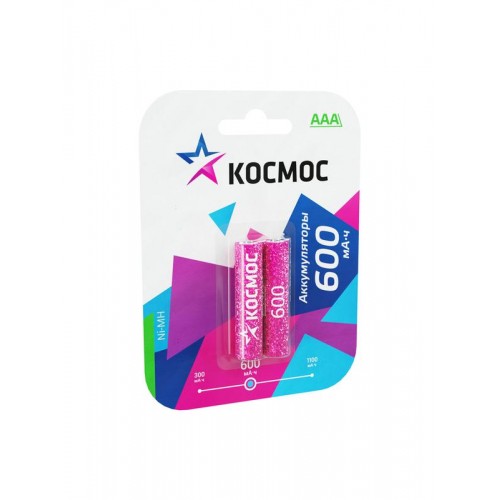 Аккумулятор R03 Ni-MH 600мА.ч (блист.2шт) КОСМОС KOCR03NIMH(600MAH)