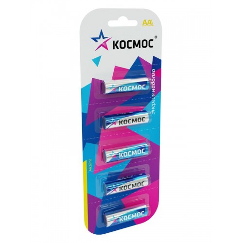 Элемент питания алкалиновый AA/LR6 BP-5 (блист.5шт) КОСМОС KOCLR65BL