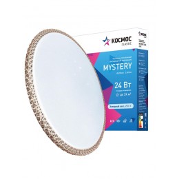 Светильник светодиодный Classic MYSTERY 24Вт 230В 6500К 1560Лм 279х66мм настенно-потолочный бронза КОСМОС KCMist24W_6500