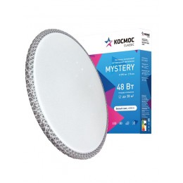 Светильник светодиодный Classic MYSTERY 48Вт 230В 4000К 3120Лм 390х76мм настенно-потолочный серебро КОСМОС KCMist48W_4000