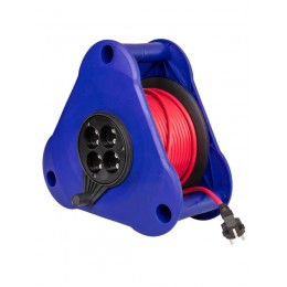 Удлинитель на треугольной катушке 4х30м без заземл. 16А IP44 3.5кВт ПВС 2х2.5 УКП КОСМОС YKTKsm30m-4g(2.5)