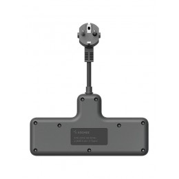 Удлинитель с сетевым фильтром 3х0.3м 10А 2USB + 1USBC 2500Вт ПВС 3х1 компакт черн. КОСМОС FRKsm0.3m-3g(B)USB