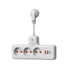 Удлинитель с сетевым фильтром 3х0.3м 10А 2USB + 1USBC 2500Вт ПВС 3х1 компакт бел. КОСМОС FRKsm0.3m-3g(W)USB