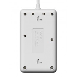 Удлинитель с сетевым фильтром 3х3м 10А 4USB + 2USBC 2500Вт ПВС 3х1 прямоуг. бел. КОСМОС FKsm3m-3gPF(W)USB