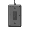Удлинитель с сетевым фильтром 3х3м 10А 4USB + 2USBC 2500Вт ПВС 3х1 прямоуг. черн. КОСМОС FKsm3m-3gPF(B)USB