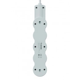 Удлинитель 3х1.5м с заземл. 10А IP20 USB 2500Вт 220В ПВС 3х1 с выкл. бел. КОСМОС YKsm1.5m4g-Z-VU10А-W