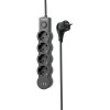 Удлинитель 3х5м с заземл. 10А IP20 USB 2500Вт 220В ПВС 3х1 с выкл. черн. КОСМОС YKsm5m4g-Z-VU10А-B
