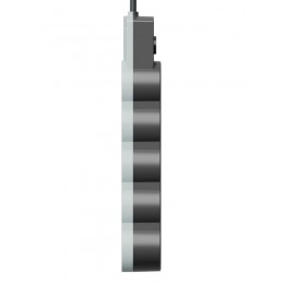 Удлинитель 3х5м с заземл. 10А IP20 USB 2500Вт 220В ПВС 3х1 с выкл. черн. КОСМОС YKsm5m4g-Z-VU10А-B