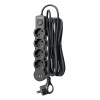 Удлинитель 3х3м с заземл. 10А IP20 USB 2500Вт 220В ПВС 3х1 с выкл. черн. КОСМОС YKsm3m4g-Z-VU10А-B