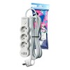 Удлинитель 3х1.5м с заземл. 10А IP20 USB 2800Вт 220В ПВС 3х1 с выкл. бел. КОСМОС YKsm1.5m3g-Z-VU10А-W