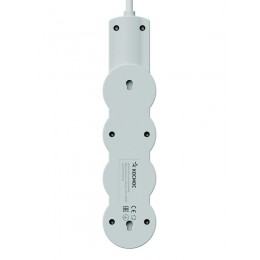 Удлинитель 3х1.5м с заземл. 10А IP20 USB 2800Вт 220В ПВС 3х1 с выкл. бел. КОСМОС YKsm1.5m3g-Z-VU10А-W