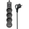 Удлинитель 3х3м с заземл. 10А IP20 USB 2800Вт 220В ПВС 3х1 с выкл. черн. КОСМОС YKsm3m3g-Z-VU10А-B