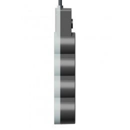 Удлинитель 3х1.5м с заземл. 10А IP20 USB 2800Вт 220В ПВС 3х1 с выкл. черн. КОСМОС YKsm1.5m3g-Z-VU10А-B