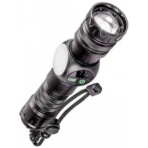 Фонарь аккумуляторный ручной 10Вт LaserLED Li-ion 26650 3000мА.ч с магнитом алюм. КОСМОС KOC812Lit