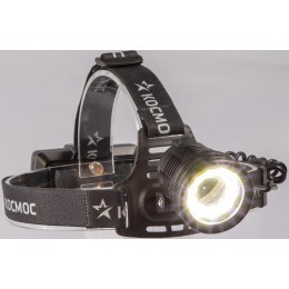 Фонарь налобный аккум. 10Вт P50 LED/Li-ion18650 2х1000мА.ч алюм. КОСМОС (KOC855Lit)