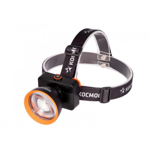 Фонарь налобный аккум. 15Вт Laser LED/ 3000мА.ч ABS пластик линза Френеля КОСМОС (KOC533Lit)