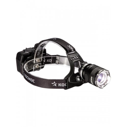 Фонарь налобный аккум. 10Вт P70 LED/Li-ion18650 3х1200мА.ч алюм. КОСМОС (KOC853Lit)