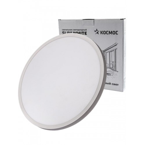 Светильник светодиодный SLIM WHITE 48Вт 4500К IP40 3480лм 230В 500х25мм КОСМОС KSlim48w_W4500K
