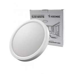 Светильник светодиодный SLIM WHITE 24Вт 6500К IP40 1660лм 230В 230х25мм КОСМОС KSlim24w_W6500K
