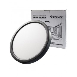 Светильник светодиодный SLIM BLACK 24Вт 4500К IP40 1620лм 230В 230х25мм КОСМОС KSlim24w_B4500K