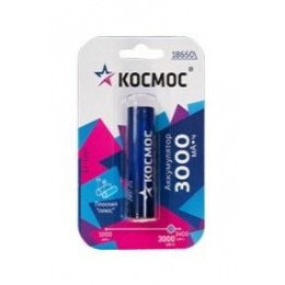 Аккумулятор Li-ion 18650 3400мА.ч без защиты (уп.3шт) КОСМОС KOC18650Li-ion34US3