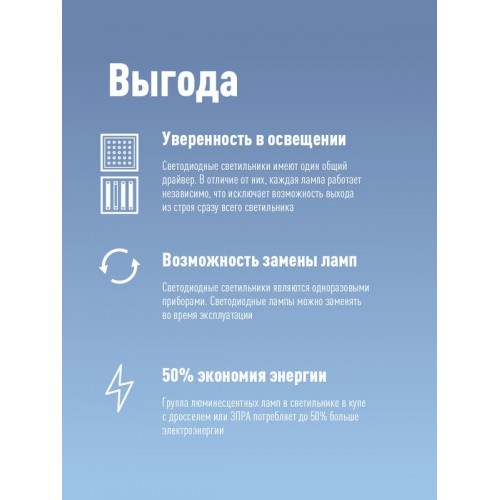 Лампа светодиодная 10Вт 220В G13 6500К GLASS 600мм T8 Космос Lksm_LED10wG13T865GL