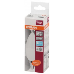 Лампа светодиодная LED Star Classic B 60 6.5W/840 6.5Вт свеча матовая 4000К нейтр. бел. E14 550лм 220-240В пластик. OSRAM 4058075134140