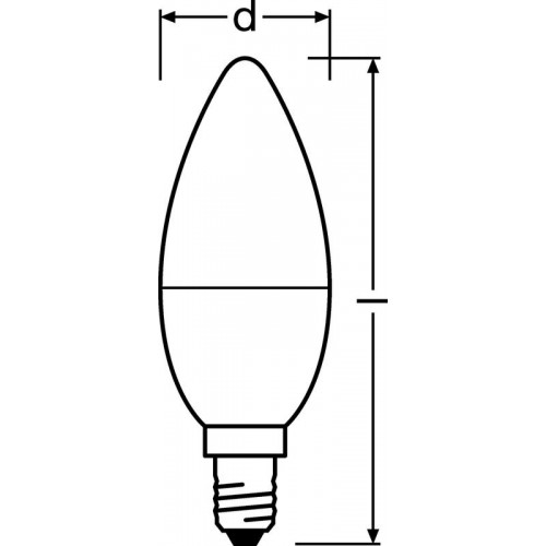 Лампа светодиодная LED Value LVCLB60 7SW/865 7Вт свеча матовая E14 230В 10х1 RU OSRAM 4058075579033