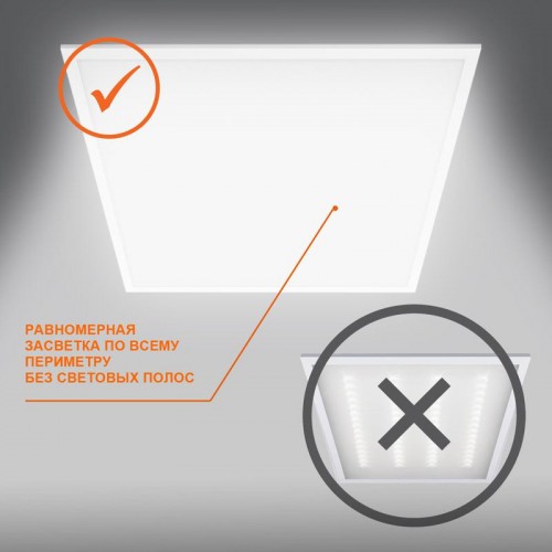 Светильник светодиодный Eco Class Panel 600 36Вт 4000К IP40 3240лм 595х595 ДВО без скоб панель бел. LEDVANCE 4058075386648