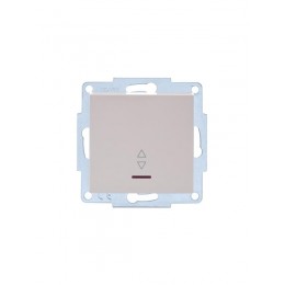 Выключатель 2-кл. СП Vesna с индикацией механизм крем. LEZARD 742-0388-112