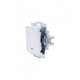 Выключатель 1-кл. СП Vesna с индикацией механизм бел. LEZARD 742-0288-111