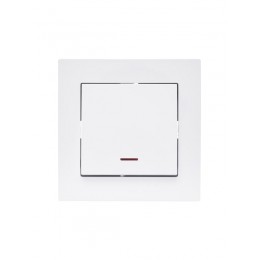 Выключатель 1-кл. СП Vesna с индикацией механизм бел. LEZARD 742-0288-111