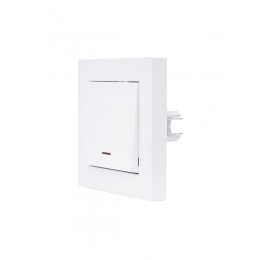 Выключатель 1-кл. СП Vesna с индикацией механизм бел. LEZARD 742-0288-111