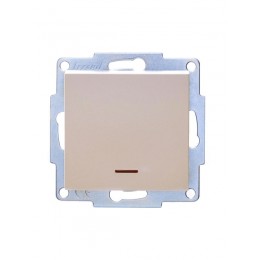 Выключатель 1-кл. СП Vesna с индикацией механизм крем. LEZARD 742-0388-111