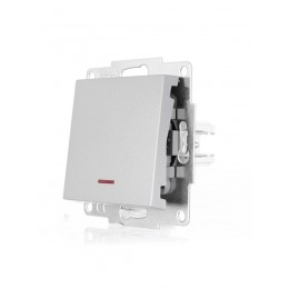 Выключатель 1-кл. СП Vesna с индикацией механизм платина LEZARD 742-3588-111